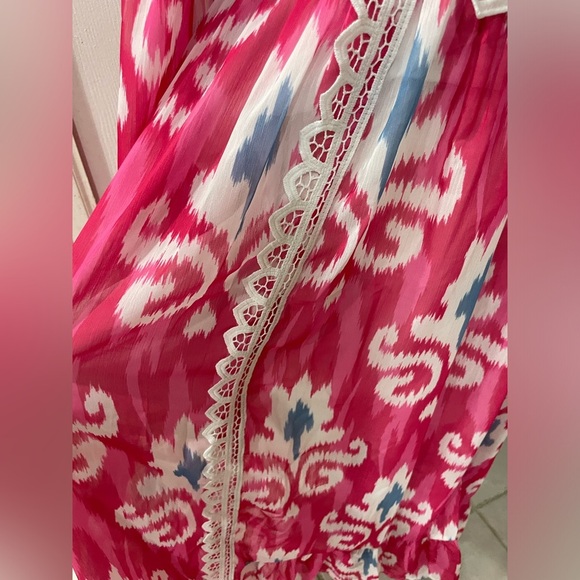 Bohemian maxi Dress HOT PINK Sz small 
Sophisticated chic eclectic colors - Picture 2 of 14